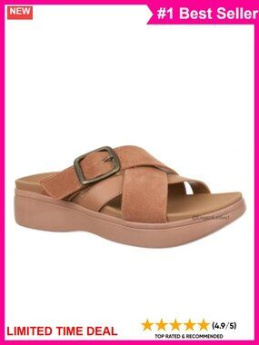 Orthotic Slide Sandal with Adjustable Buckle Comfort Platform